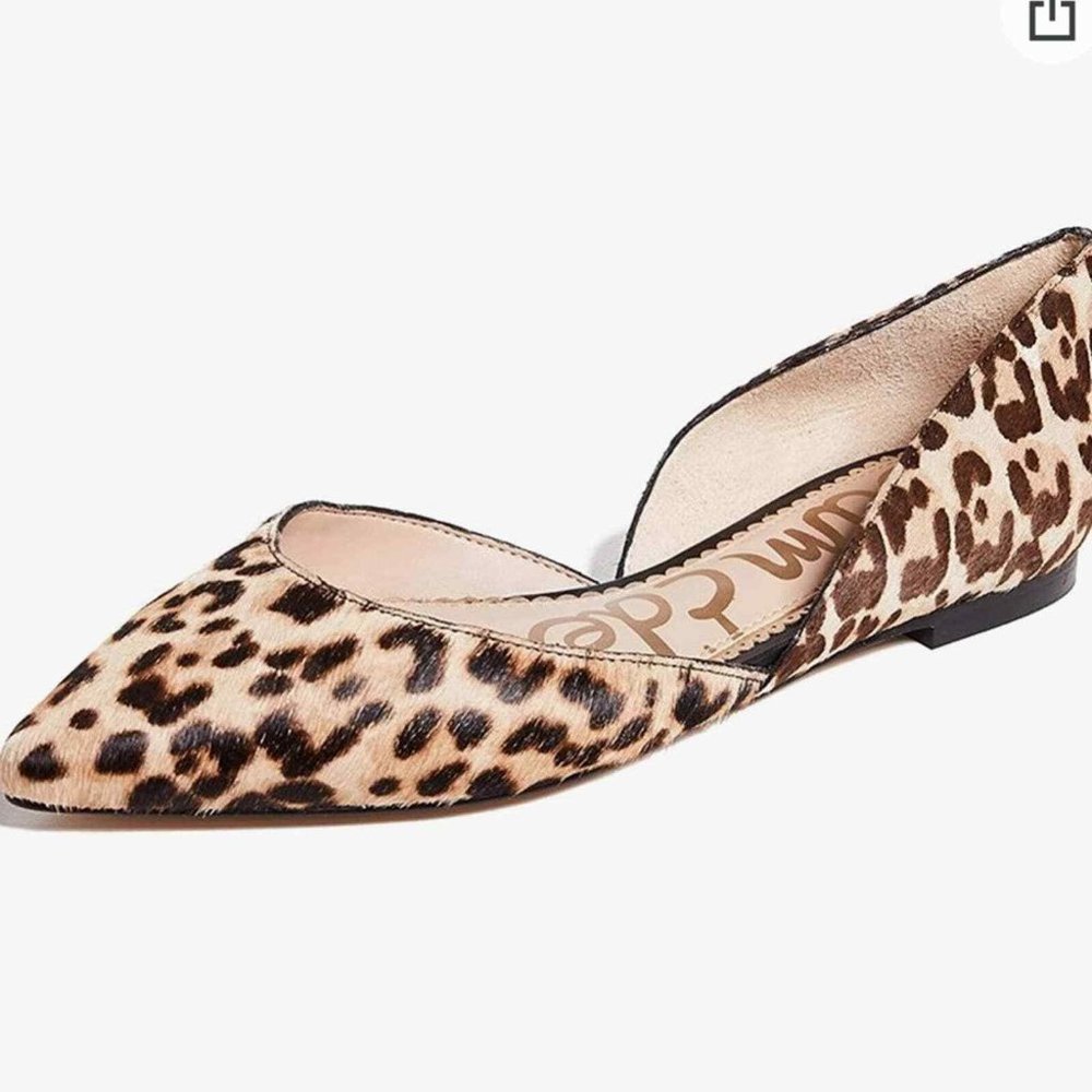 Leopard Print Calf Hair Pointed Toe Rodney D’orsay Flats by Sam Edelman